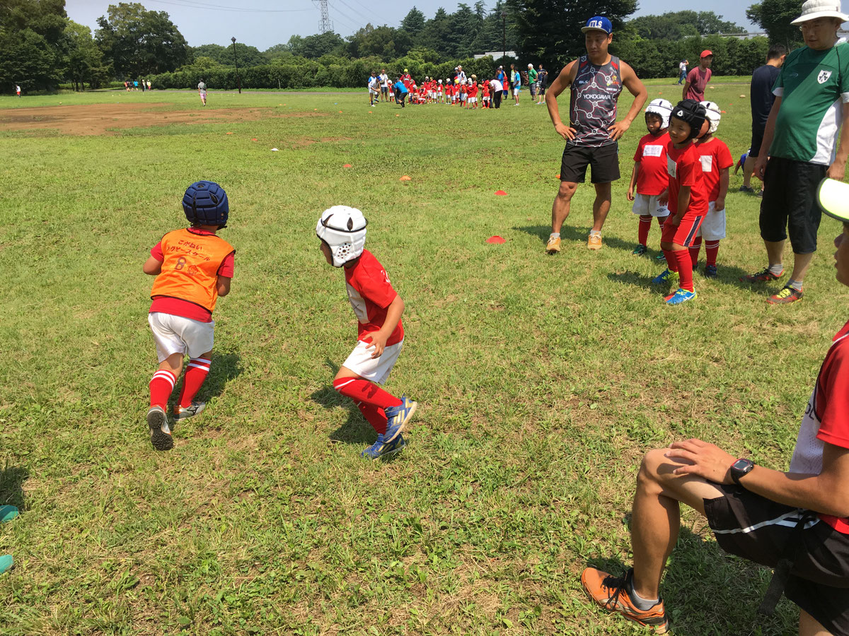 ミニラグビーの練習